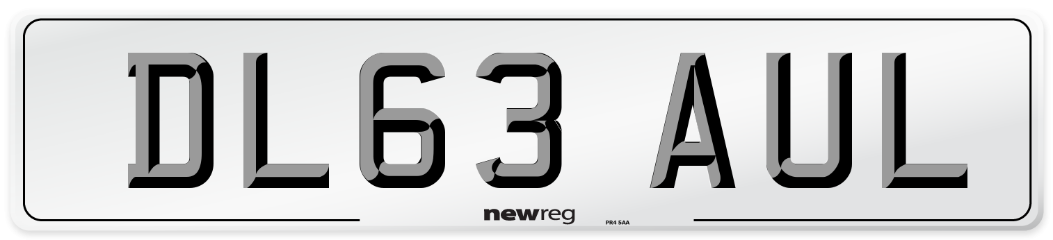DL63 AUL Number Plate from New Reg